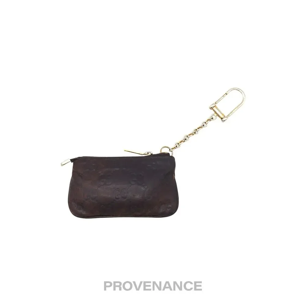 🔴 Gucci Key Pouch Cles - Chocolate Guccissima Leather - Picture 2 of 7